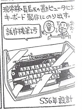 Topre prototype from Showa 56 (1981) as illustrated in Hyakkei PC monthly Vol.27