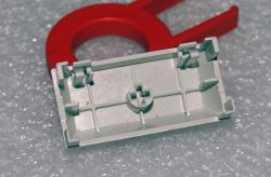 Later MY keycap with integrated stabiliser inserts, incompatible with Cherry MX switches