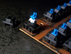MX Blue switch with the top taken off
