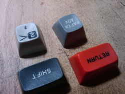 Top of Honeywell keycaps from the TI Telex 58SD17-2-B