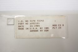 Rear "birth certificate" label