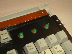 LEDs and corresponding plate holes in a Tulip ATK 030244