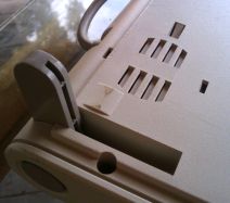 Back of the case with flip foot