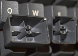 PBT keycaps closeup 2