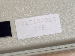 Serial number label, with key count ("102")