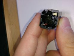 Inside bottom casing with diode and reed switch