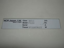 Rear label