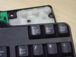 Pad-printed keycaps with clear coating