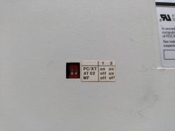 Dip switch on the back side