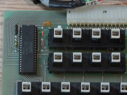 Two isolated four-way modules from a Perkin-Elmer 3700 keyboard