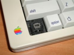 Grey Alps lock switch in the Apple M0116 keyboard