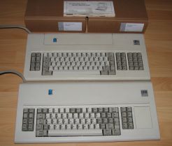 Two 3178 keyboards - 87-key Typewriter Keyboard (top) 75-key Data Entry Keyboard (bottom)