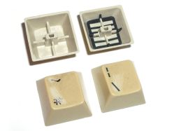 Wear resistance test using two keycap types from the same Tulip ATK 030244 and a sharp knife