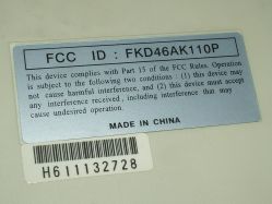 Rear label