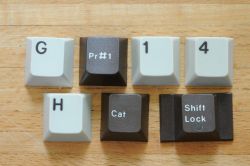 Keycaps detail, top view