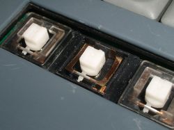 Opened switch viewed from the rear