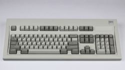 IBM PC XT Keyboard, Part Number 1390120. Note the lack of lock lights above the numeric keypad.