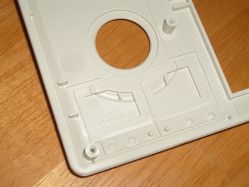 Trackball buttons (inside view)