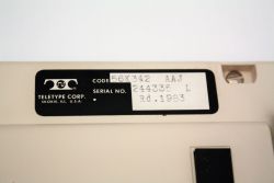Teletype rear label