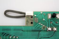 Underside of keyboard cable connection port