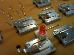 3rd Generation leaf springs attached to PCB and LED.