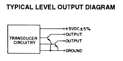 Sense circuit schematic for a Honeywell Hall Effect switch