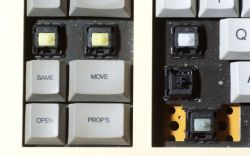 Pale yellow alongside Hirose MX Clear, Hirose MX Grey Green, and MX Lock (black)