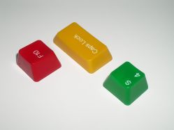 Rear view of the keycaps
