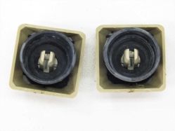 Keycaps with buckling rubber sleeves fitted