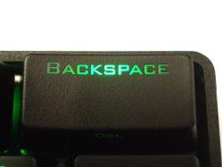Unevenness across the width of a legend on a Cherry MX–based keyboard