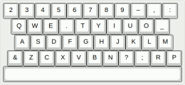 Keyboard layout on the cover of Scientific American volume 27, issue 6 (August 10 1872)