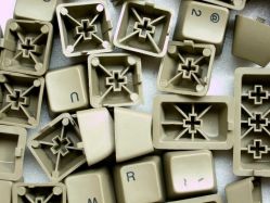 Assorted keycaps; they appear to be dye-sublimated
