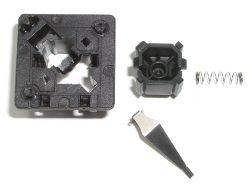 Disassembled, bottom views of components