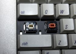 Closer detail on lock and SKCM orange switches from another keyboard