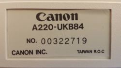 Label on bottom of keyboard