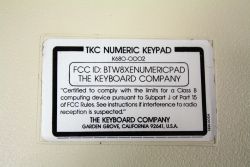 TKC Keypad bottom label