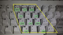 Embedded number pad - navigation