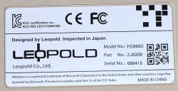 White FC660C back label