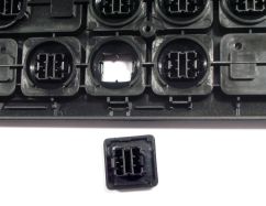 Keycap undersides and keycap slots