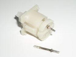 Legs unscrew to permit removal of base plug