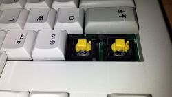 RS 76 C from the side, in an older RAFI B6-C keyboard