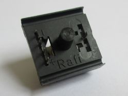 Bottom side of the switch; IC legs on the left hand side
