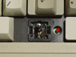Internals of the NMB Hi-Tek switch under the Caps Lock key