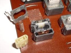 Slider removed from the switch, to reveal the pin plate