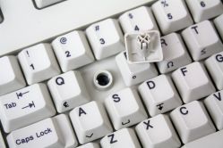 One keycap removed