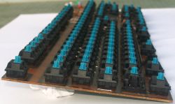 PCB-mounted Cherry MX Blue switches