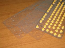 Membrane sheets and domes from the AppleDesign Keyboard