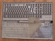 The innards of the keyboard.