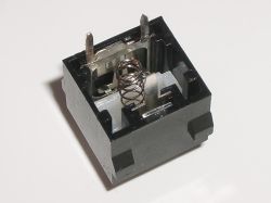 Switch inverted and with the lower shell removed