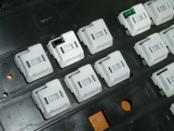 Sliders in place in the slider plate